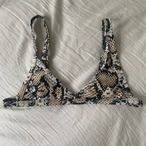 Snake skin print bikini top from ZAFUL